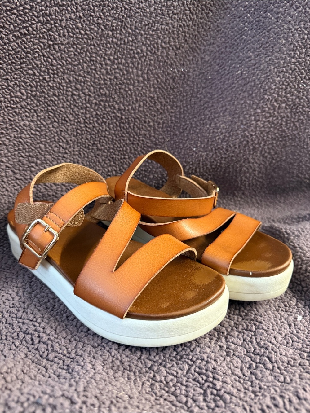 Limelight Tan Brown Platform Sandals